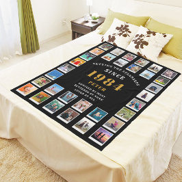 FotoCollage der 40. Geburtstagsfamilie 32 Fotograf Fleecedecke