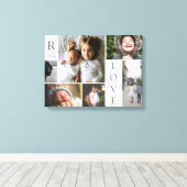 FotoCollage der aktuellen Liebe Leinwanddruck (Insitu (Holzboden))