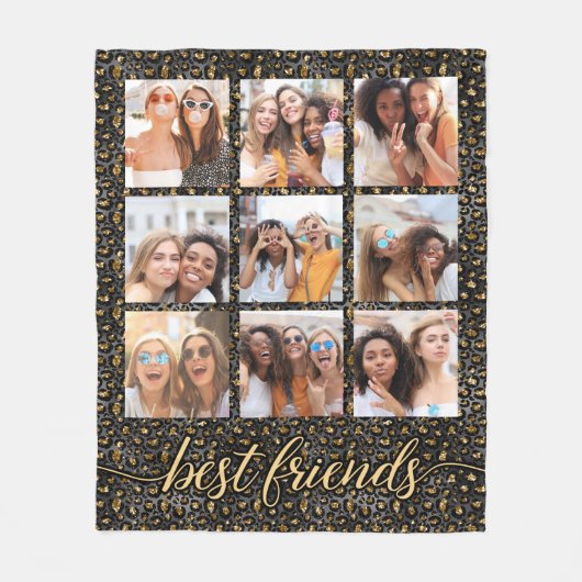 FotoCollage der besten Freunde Fleecedecke (Vorderseite)