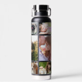 FotoCollage der Familie 11 Custom Pictures | Schwa Trinkflasche (Rückseite)
