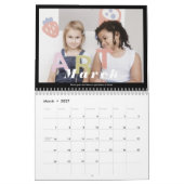 FotoCollage der Familie 2022 Modernes, einfaches E Kalender (Mär 2027)