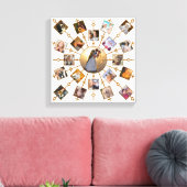 FotoCollage der Familie 21 Bilder Hübsches White G Leinwanddruck (Insitu (Wohnzimmer))