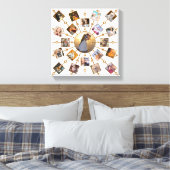 FotoCollage der Familie 21 Bilder Hübsches White G Leinwanddruck (Insitu (Schlafzimmer))