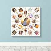 FotoCollage der Familie 21 Bilder Hübsches White G Leinwanddruck (Insitu (Holzboden))