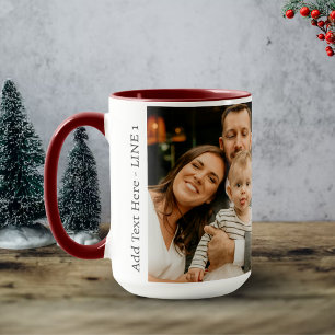 FotoCollage der Familie - 2 Fotos und benutzerdefi Tasse