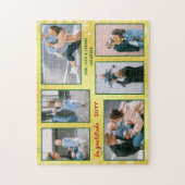 FotoCollage der Familie 6 Bilder Golden Personalis Puzzle (Vertikal)
