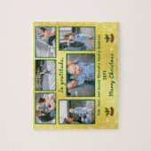 FotoCollage der Familie 6 Bilder Golden Personalis Puzzle (Vertikal)