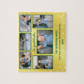 FotoCollage der Familie 6 Bilder Golden Personalis Puzzle (Vertikal)
