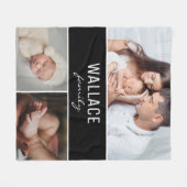 FotoCollage der Familie Einfach Personalisiert Fleecedecke (Vorderseite (Horizontal))