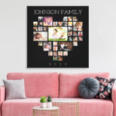 FotoCollage der Familie (Foto und Text personalisi Leinwanddruck (Insitu (Wohnzimmer))