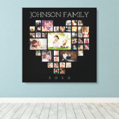 FotoCollage der Familie (Foto und Text personalisi Leinwanddruck (Insitu (Holzboden))