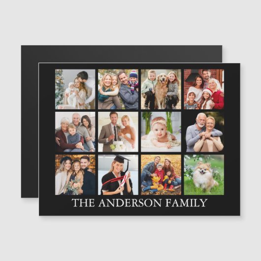 FotoCollage der Familie - Wählen Sie Ihr Farbmagaz Magnetkarte (Vorne/Hinten)