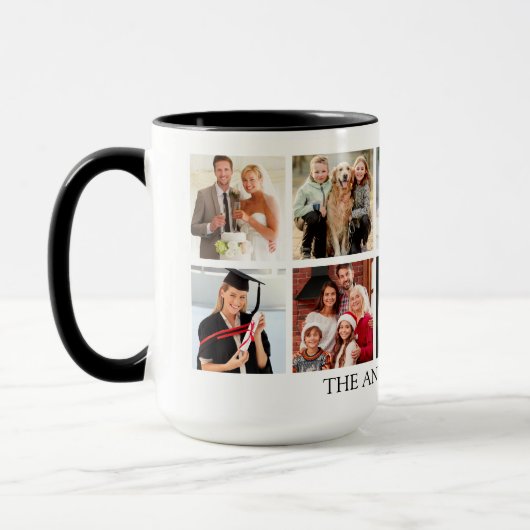 FotoCollage der Familie - Wählen Sie Ihre Farbe gr Tasse (Links)