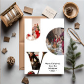 FotoCollage der modernen Joy-Familie Feiertagskarte