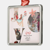 FotoCollage der modernen Joy-Familie Ornament Aus Metall (Links)