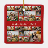 FotoCollage der modernen Red-Schreibmaschine Keramikornament (Rückseite)