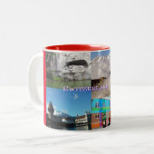 FotoCollage der Schweiz Zweifarbige Tasse (Vorderseite Links)
