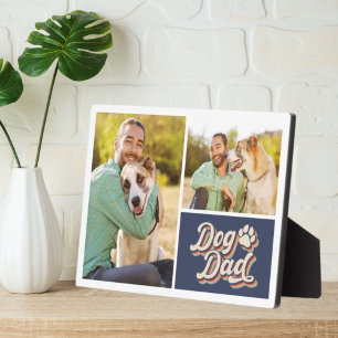 FotoCollage Dog Vater Paw Print Fotoplatte