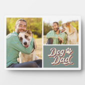 FotoCollage | Dog Vater Paw Print Plaque Fotoplatte (Vorderseite)