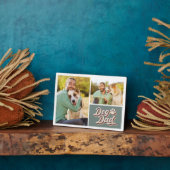 FotoCollage | Dog Vater Paw Print Plaque Fotoplatte (Seite)