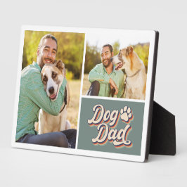 FotoCollage | Dog Vater Paw Print Plaque Fotoplatte