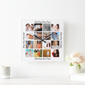 FotoCollage eine Art Personalisiert Quadratische Wanduhr (Zuhause)