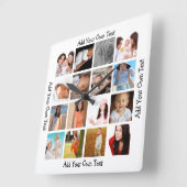 FotoCollage eine Art Personalisiert Quadratische Wanduhr (Winkel)