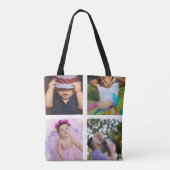 FotoCollage Einzigartig Personalisiert 8 Fotos Tasche (Rückseite)