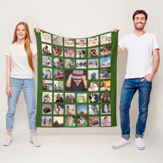 FotoCollage Einzigartige Personalisierte DIY-Benut Fleecedecke (Beispiel)