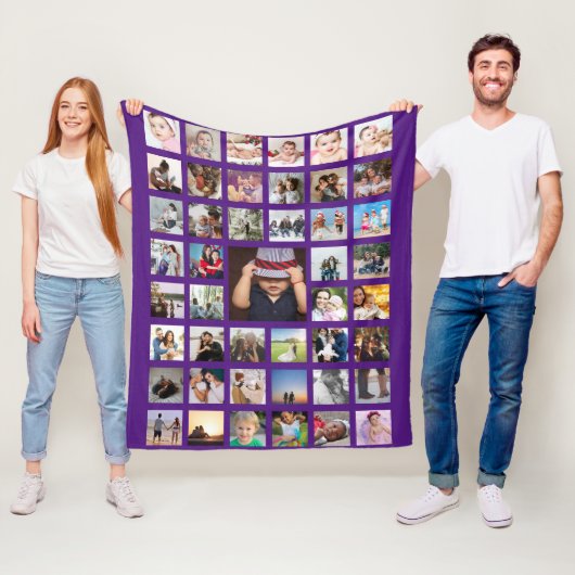 FotoCollage Einzigartige Personalisierte DIY-Benut Fleecedecke (Beispiel)