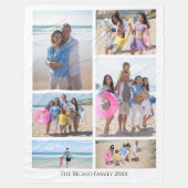 FotoCollage Einzigartige Personalisierte DIY-Benut Fleecedecke (Vorderseite)