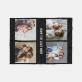 FotoCollage Einzigartige Personalisierte DIY-Benut Fleecedecke (Vorderseite (Horizontal))