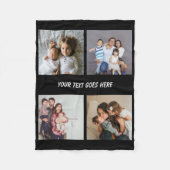FotoCollage Einzigartige Personalisierte DIY-Benut Fleecedecke (Vorderseite)