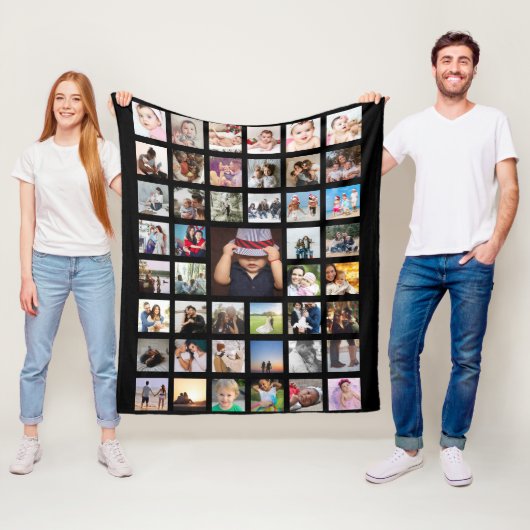 FotoCollage Einzigartige Personalisierte DIY-Benut Fleecedecke (Beispiel)