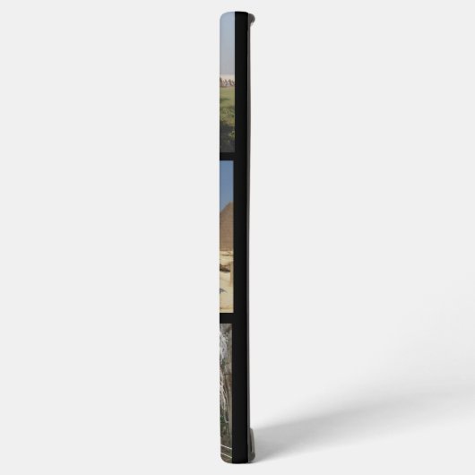 Fotocollage-Erinnerungen | Schwarz Samsung Galaxy Hülle (Linke Seite)