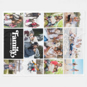 Fotocollage-Familie 8 Bilder Fleecedecke (Vorderseite (Horizontal))