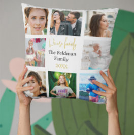 Fotocollage Familie Einfach sind wir Kissen