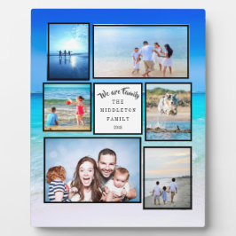 Fotocollage Familie Strand Wir sind Familie Fotoplatte