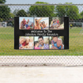 Fotocollage Family Wiedersehen Personalisiert Blac Banner (Insitu)