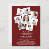 Fotocollage-Feier zum Lebenserinnerungsdienst Einladung (Vorderseite)