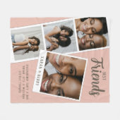 Fotocollage-Fleece-Decke für beste Freunde Fleecedecke (Vorderseite (Horizontal))