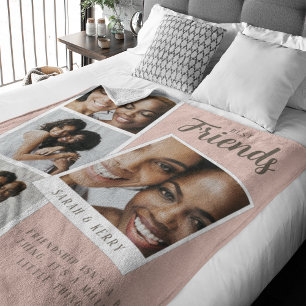 Fotocollage-Fleece-Decke für beste Freunde Fleecedecke