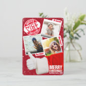 FotoCollage | Funny Thumbs Up Weihnachten (Stehend Vorderseite)