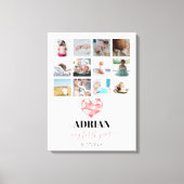 FotoCollage für das erste Jahr des geometrischen H Leinwanddruck (Vorderseite)