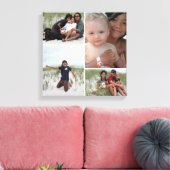 FotoCollage für die Familie individuell anpassbar Leinwanddruck (Insitu (Wohnzimmer))