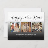 Fotocollage für die Familie - Neue Jahre Mitteilungskarte (Vorderseite)