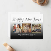 Fotocollage für die Familie - Neue Jahre Mitteilungskarte (Vorderseite/Rückseite Beispiel)