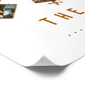Fotocollage für die Familie White Gold + Name 21 B Poster (Ecke)
