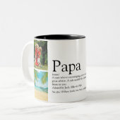 FotoCollage für die Papa Definition Zweifarbige Tasse (Vorderseite Links)