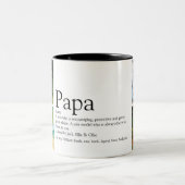 FotoCollage für die Papa Definition Zweifarbige Tasse (Mittel)